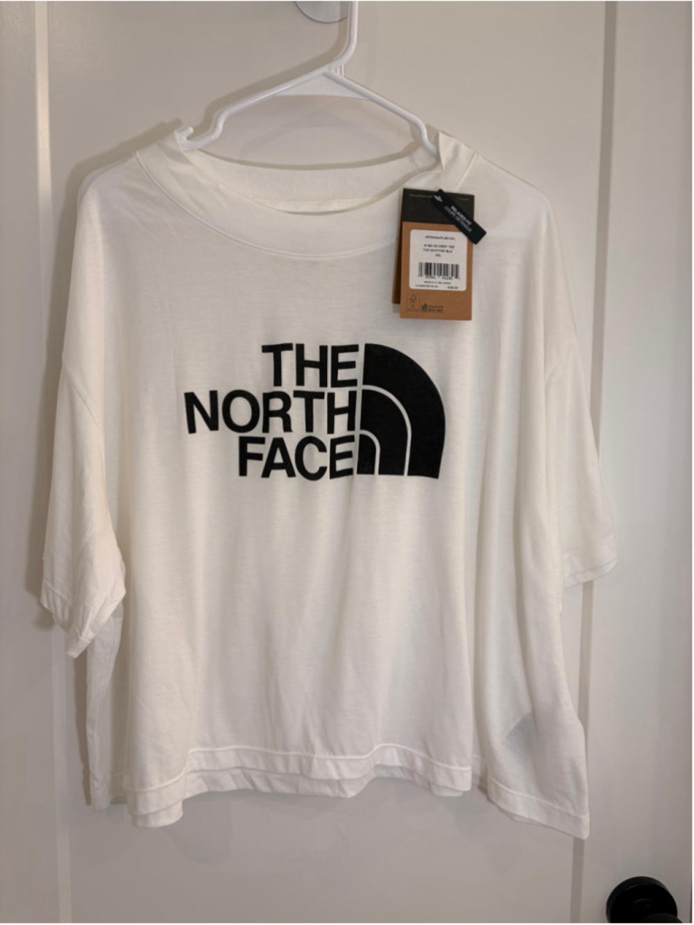 Women's The North Face Oversized Graphic Logo T-Shirt XXL NWT White